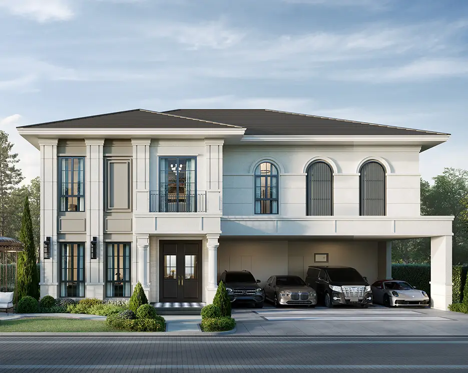 รับสร้างบ้าน แบบบ้าน Regency Revival - RR-NBR-570