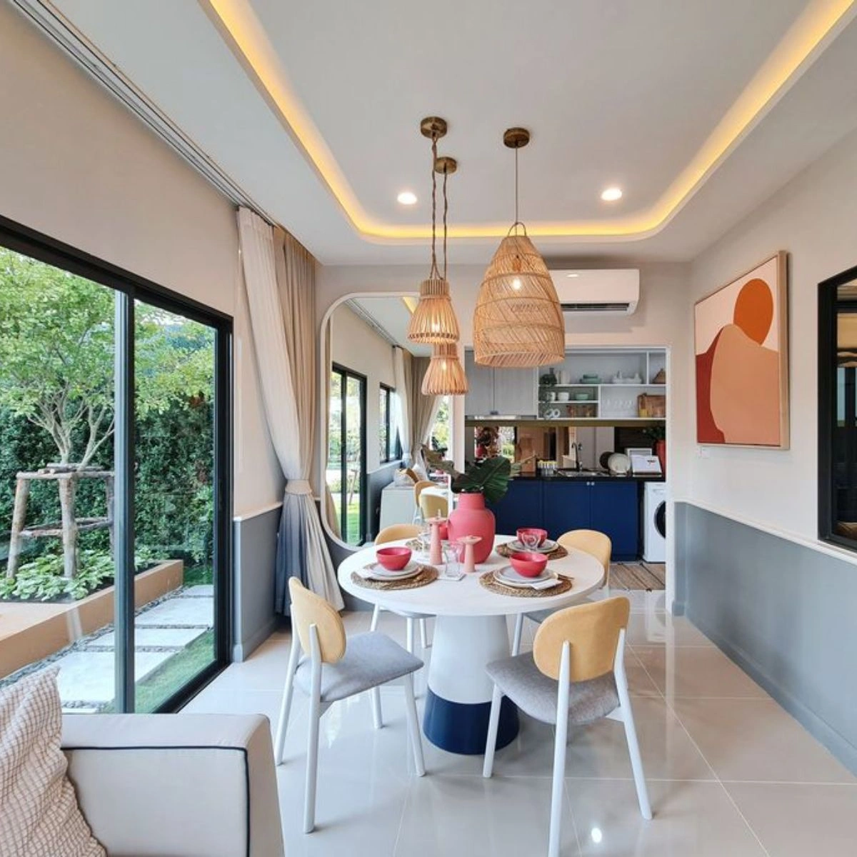 บ้านเดี่ยว อณาสิริ บางนา เลขที่ 99/93 ทิศใต้ *บ้านตัวอย่าง*<br> แปลงมุม หน้าสวน ติดถนนเมน