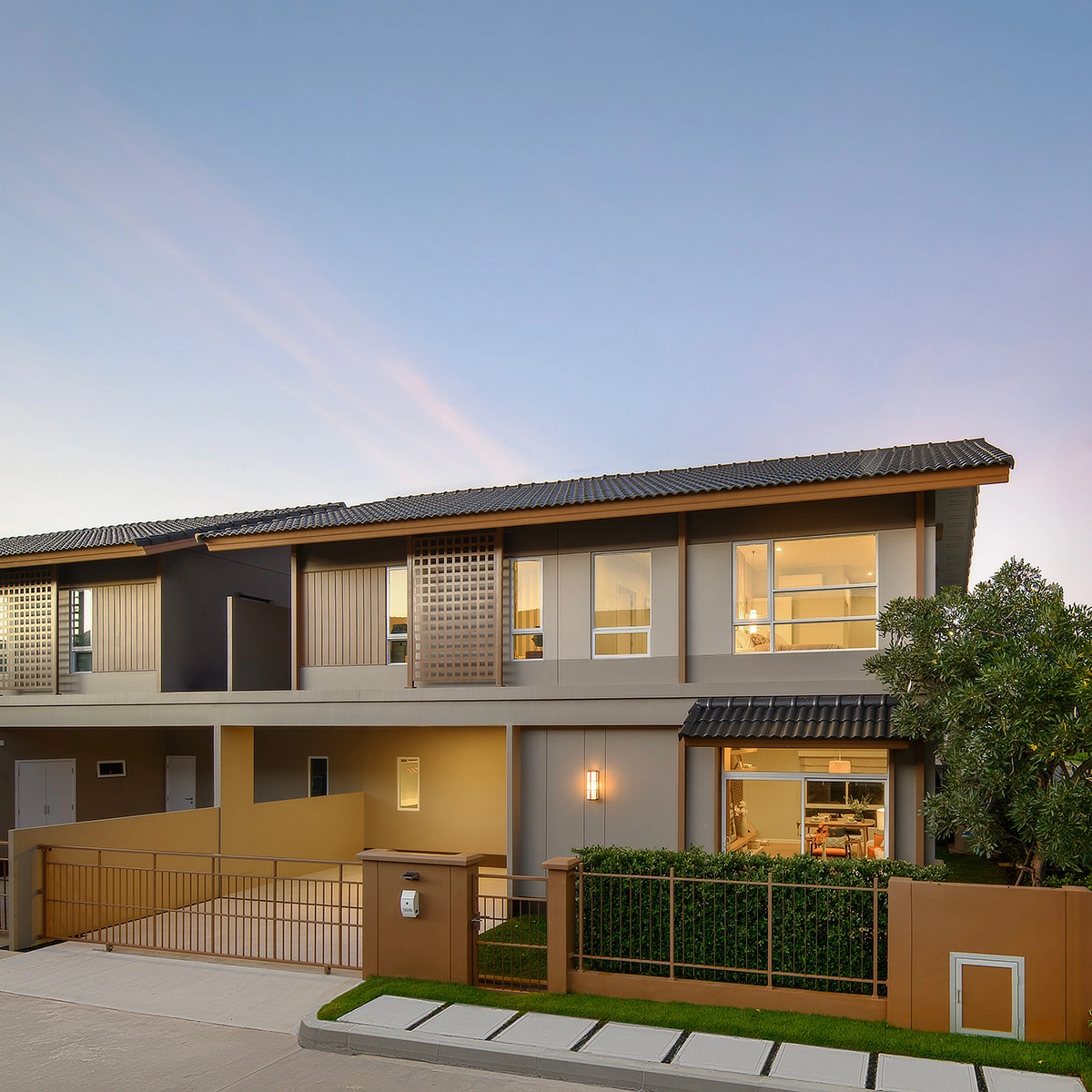 บ้านแฝด อณาสิริ กรุงเทพ - ปทุมธานี 2 เลขที่ 102 ทิศตะวันตกเฉียงเหนือ บ้านแฝด ฟังกชันบ้านเดี่ยว