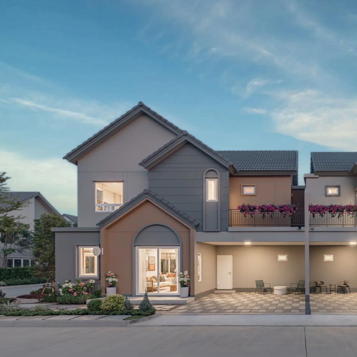 บ้าน อณาสิริ ปิ่นเกล้า - กาญจนาฯ เลขที่ 1331-116F3 ทิศเหนือ แปลงกลาง โซนใหม่ ใกล้สวน