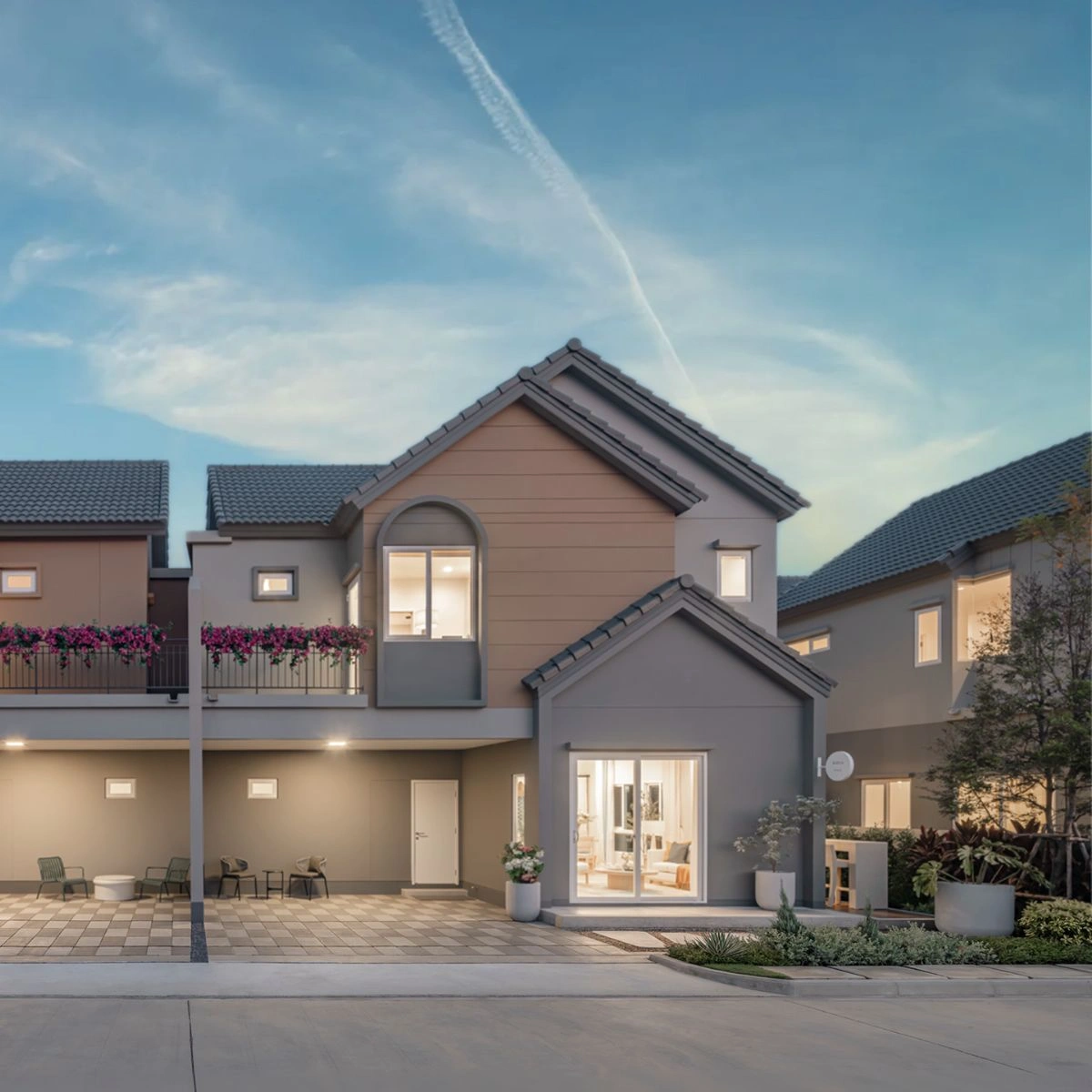 บ้าน อณาสิริ ปิ่นเกล้า - กาญจนาฯ เลขที่ 1331-118F4 ทิศเหนือ แปลงมุม ที่ดินใหญ่ โซนส่วนตัว