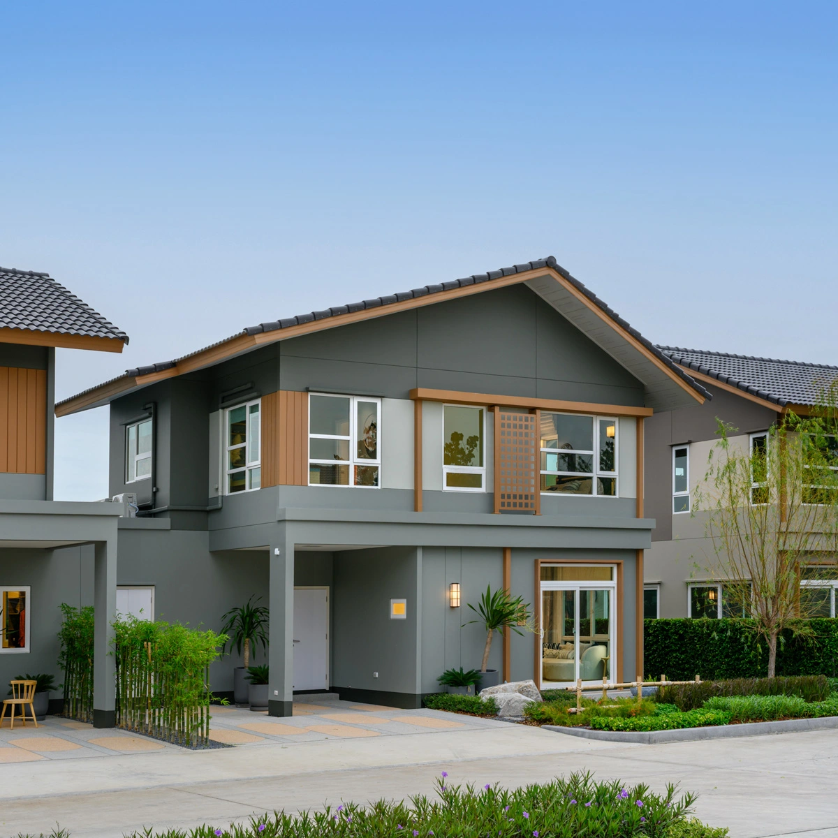 บ้านเดี่ยว อณาสิริ รังสิต - คลอง 3 เลขที่ 67 ทิศใต้ บ้านแฝด พร้อมอยู่