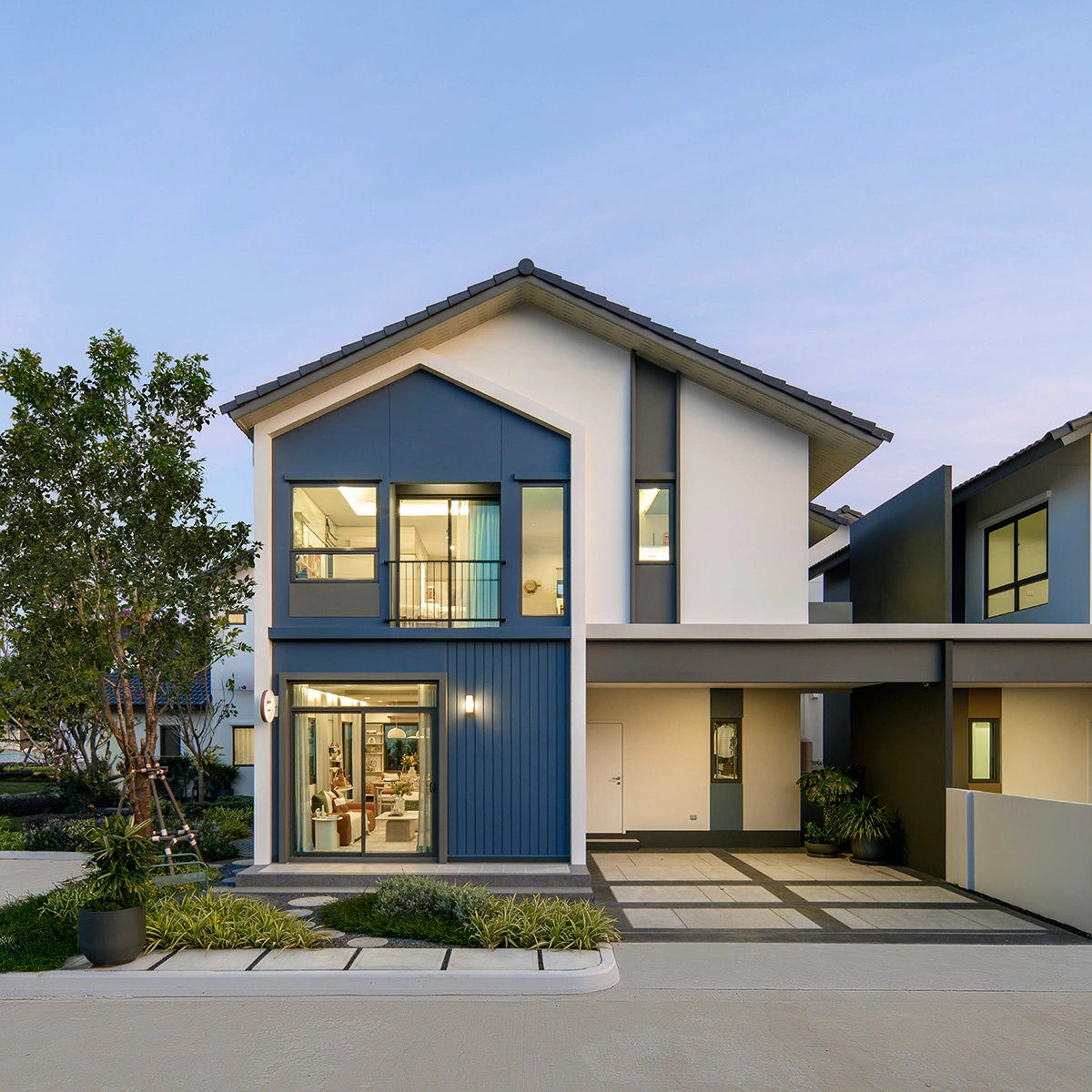 บ้านแฝด อณาสิริ รัตนาธิเบศร์ เลขที่ 111/62 ทิศใต้ บ้านแฝดใหญ่ แปลงมุม