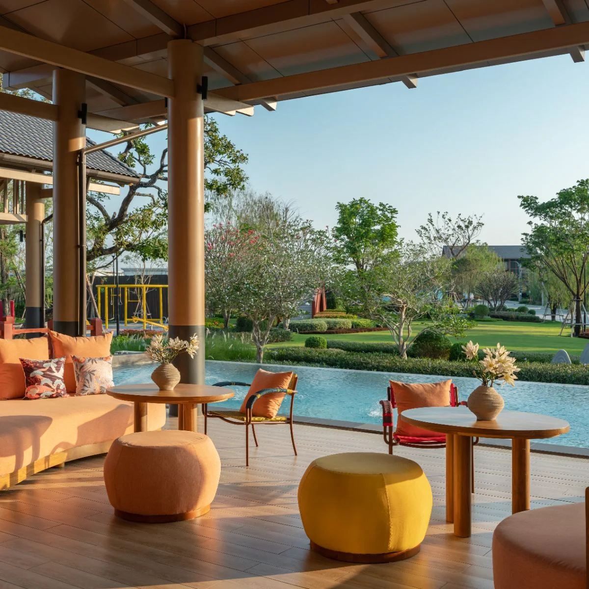 บ้านแฝด อณาสิริ สรงประภา เลขที่ 99/31 ทิศเหนือ บ้านแฝด เฟสใหม่ โซนหน้าโครงการ