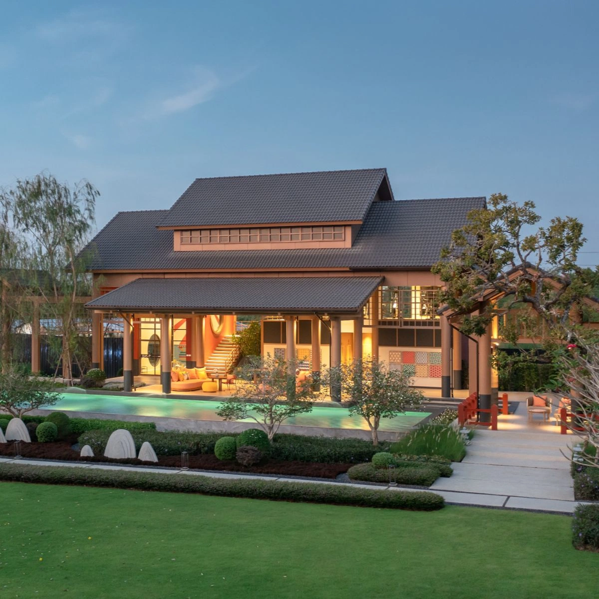 บ้าน อณาสิริ สรงประภา เลขที่ 99/37 ทิศใต้ โซนหน้าโครงการ