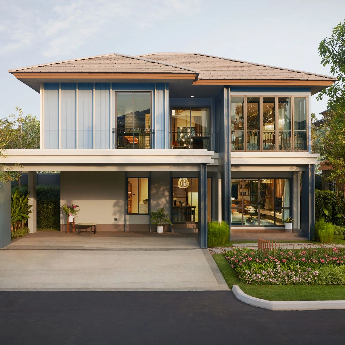 บ้าน บุราสิริ พระราม 2 เลขที่ 11 ทิศเหนือ  โซนใกล้สวน เป็นส่วนตัว