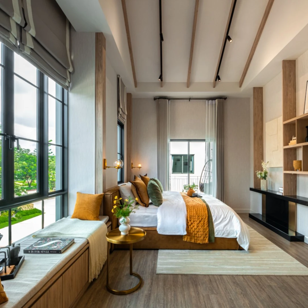 บ้าน สราญสิริ เวสต์เกต เลขที่ 126/140 ทิศใต้ แบบบ้านขายดี แปลงมุม ที่ดินใหญ่