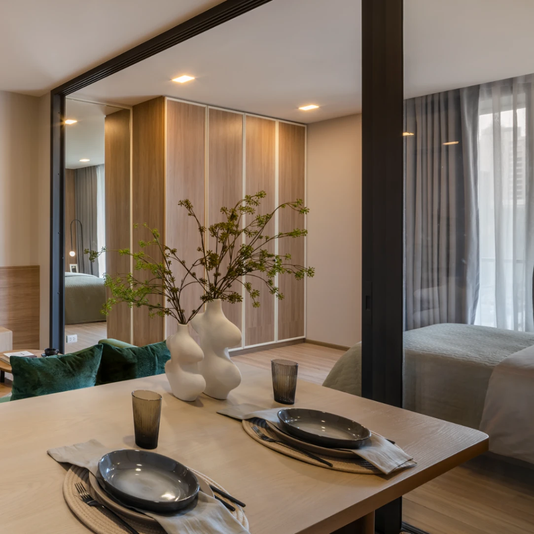 คอนโด เอ็กซ์ที พญาไท เลขที่ 013415 ทิศตะวันตก แต่งเฟอร์ฯครบ* ชั้นสูง วิวเคลียร์