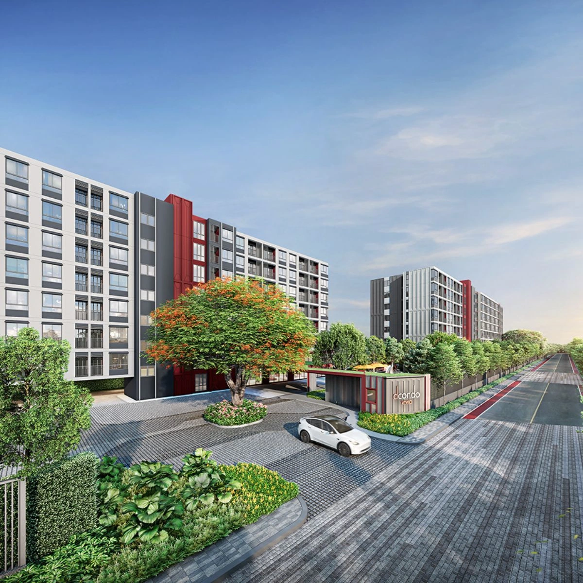 คอนโด ดีคอนโด วิวิด รังสิต เลขที่ 010802 ทิศใต้ ห้องชั้นสูง วิวโล่ง