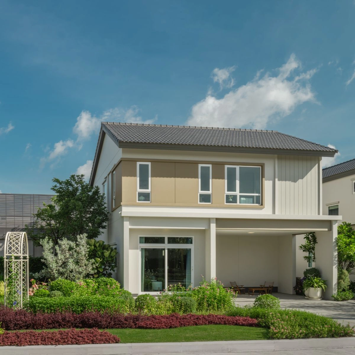 บ้าน เมเบิล บางนา กม.26 เลขที่ 888/103 ทิศใต้ โซนส่วนตัว หน้าบ้านไม่ติดใคร
