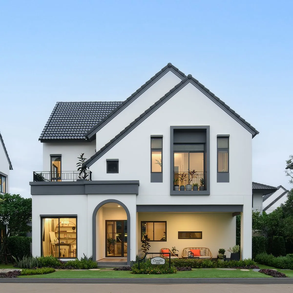 บ้าน สราญสิริ บางนา เลขที่ 88/157 ทิศใต้ หน้าบ้าน หันทิศรับลม