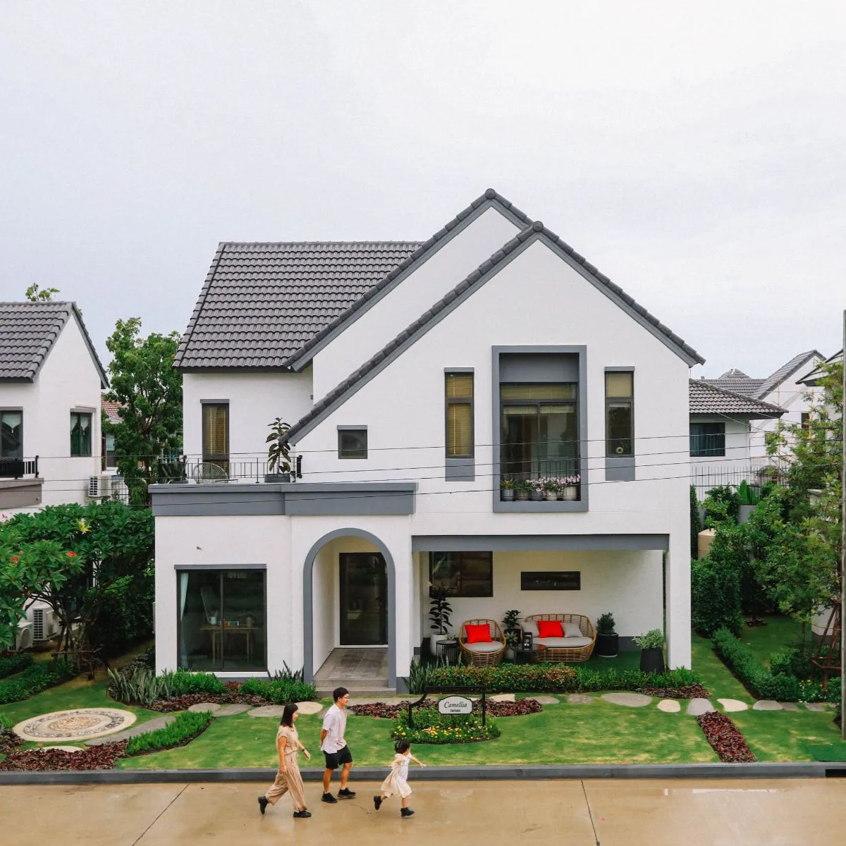 บ้าน สราญสิริ บางนา เลขที่ 88/158 ทิศใต้ หน้าบ้าน หันทิศรับลม