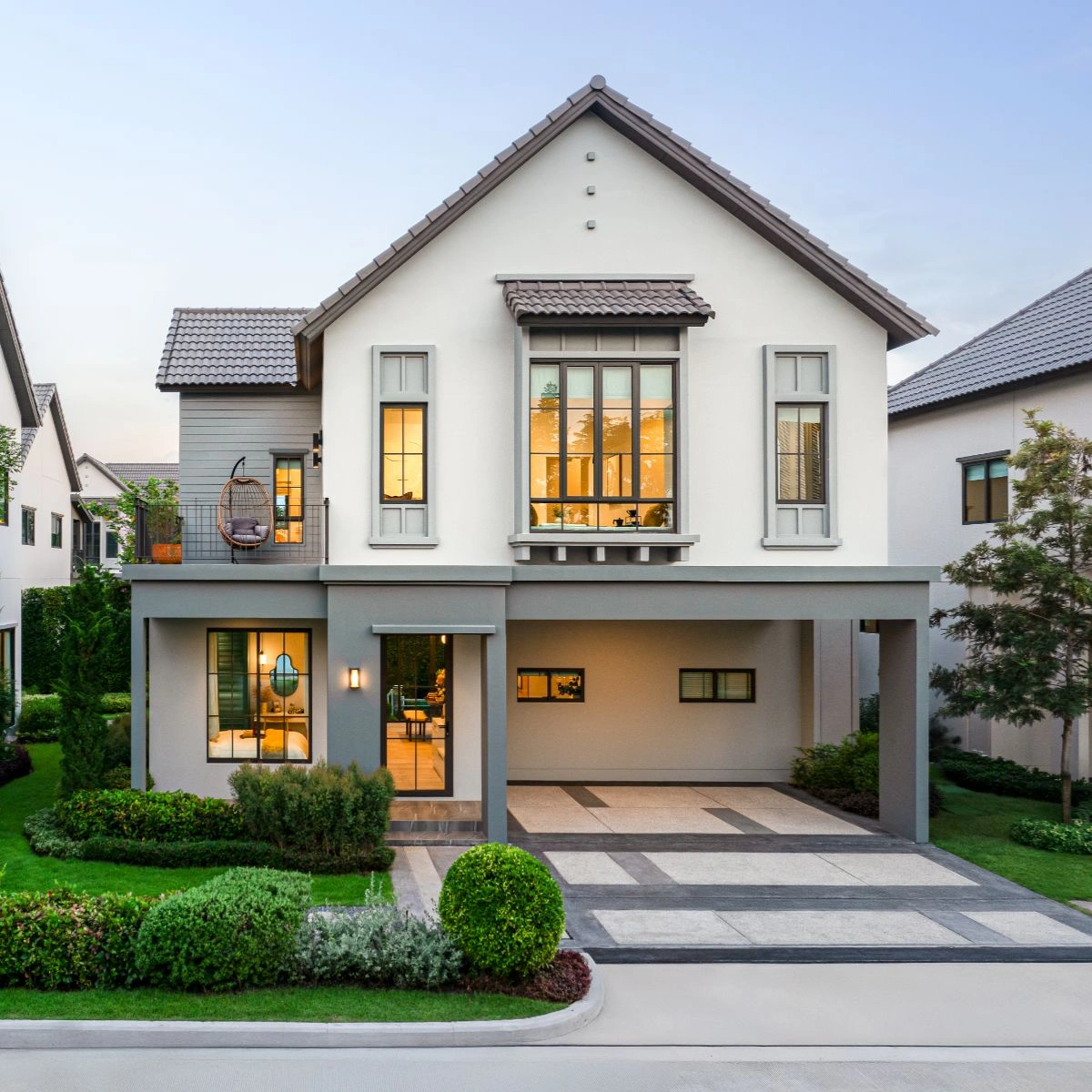 บ้าน สราญสิริ ประชาอุทิศ 90 เลขที่ 345/314 ทิศเหนือ โซนสวน หน้าสวน