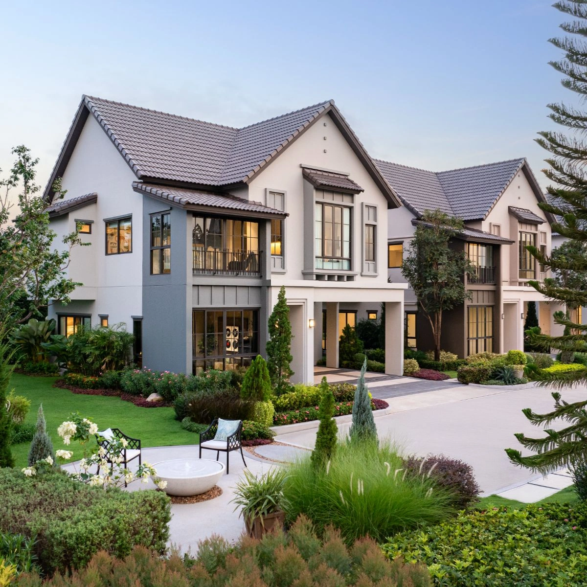 บ้าน สราญสิริ ประชาอุทิศ 90 เลขที่ 345/319 ทิศใต้ โซนสวน หน้าสวน