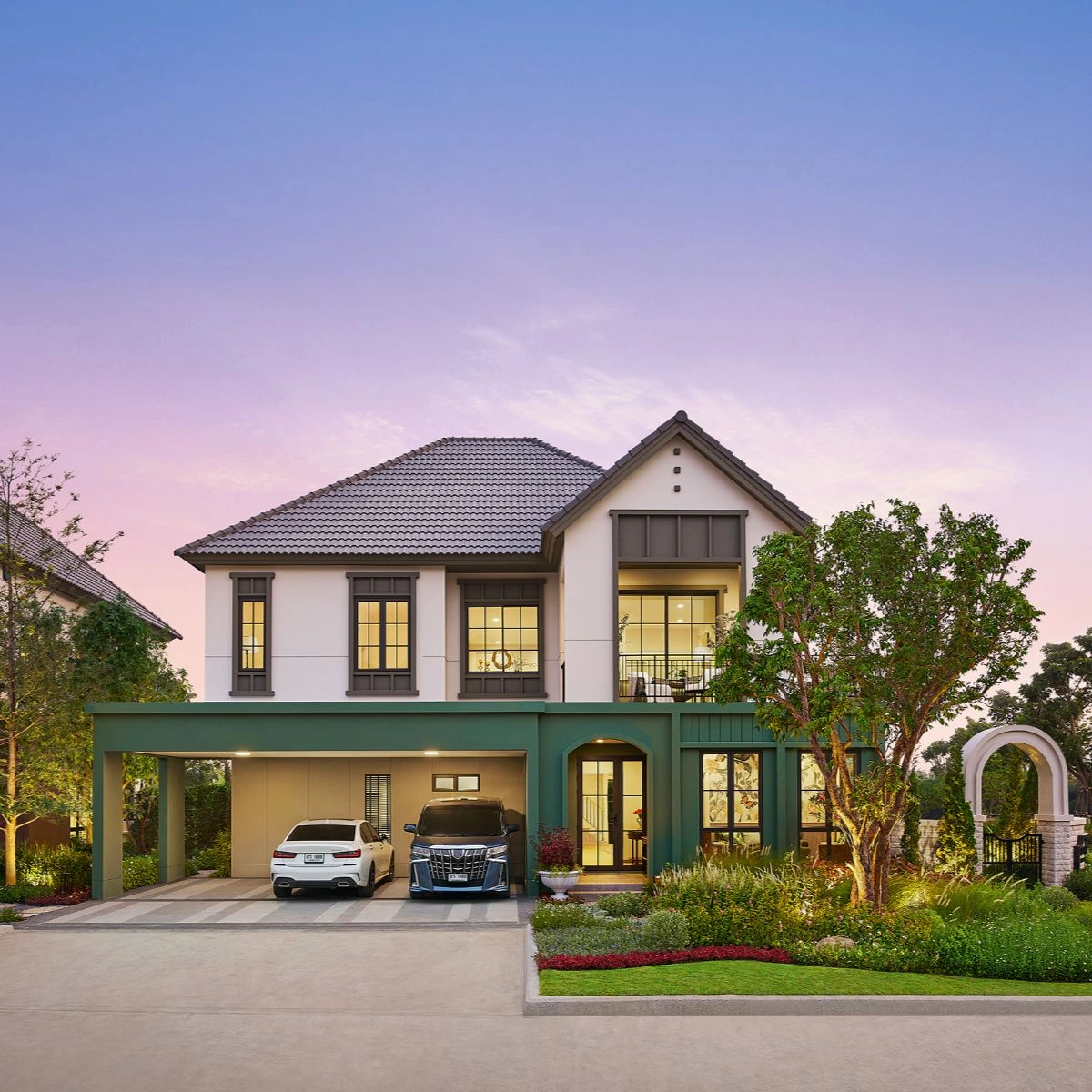 บ้าน สราญสิริ ราชพฤกษ์ - 345 เลขที่ 68/75 ทิศตะวันตก แปลงมุม หน้าสวน