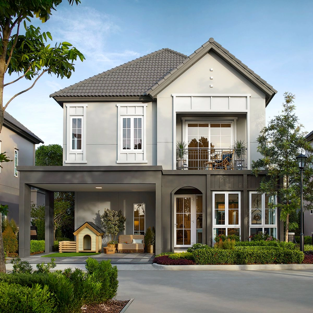 บ้าน สราญสิริ ราชพฤกษ์ - 346 เลขที่ 555/171 ทิศตะวันออกเฉียงใต้ บ้านเดี่ยว เฟสใหม่ใกล้สวน