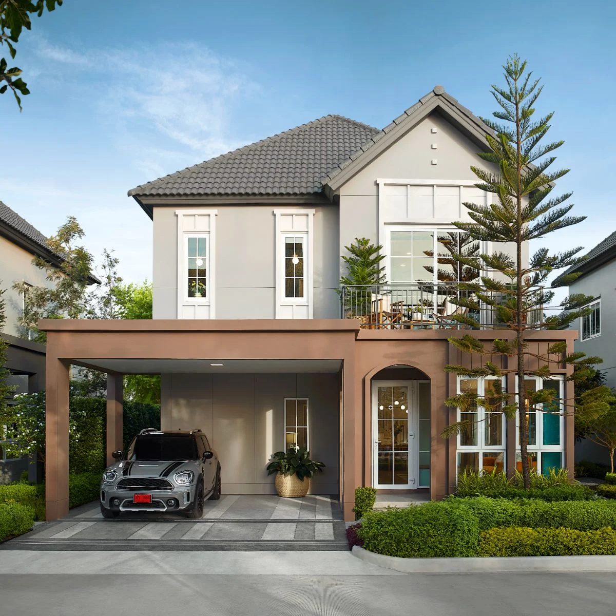บ้าน สราญสิริ ราชพฤกษ์ - 346 เลขที่ 555/190 ทิศตะวันออกเฉียงใต้ บ้านโซนใหม่