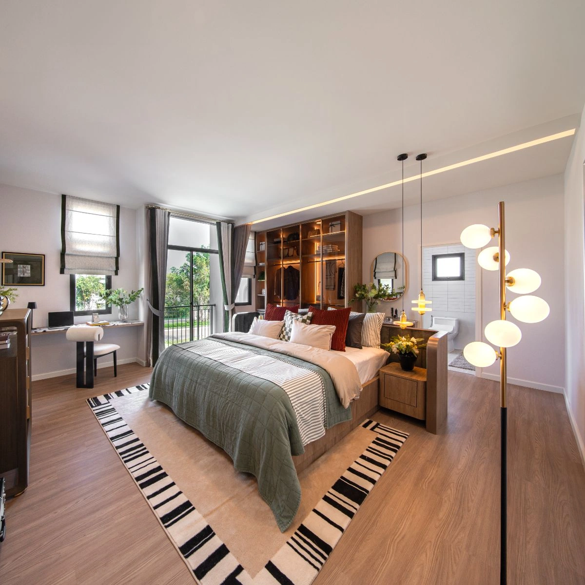 บ้าน สราญสิริ ศาลายา - ปิ่นเกล้า เลขที่ 99/44 ทิศใต้ หน้าสวน โซนส่วนตัว