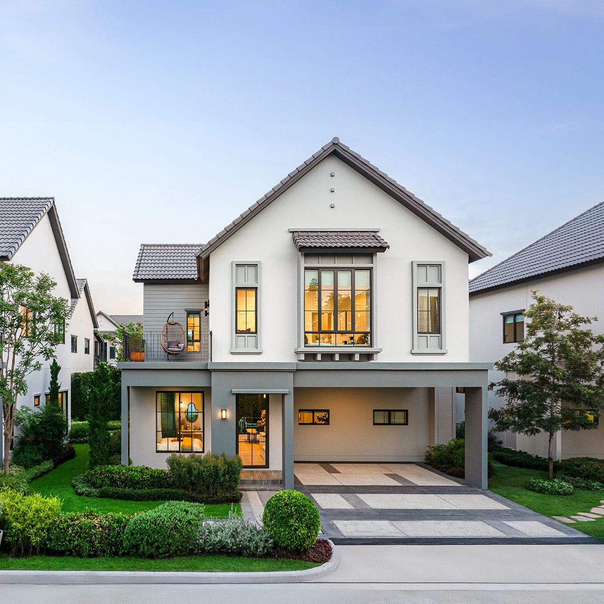 บ้านเดี่ยว สราญสิริ เวสต์เกต เลขที่ 126/193 ทิศเหนือ *บ้านตัวอย่าง*<br> โซนส่วนตัว หน้าบ้านไม่ชนใคร