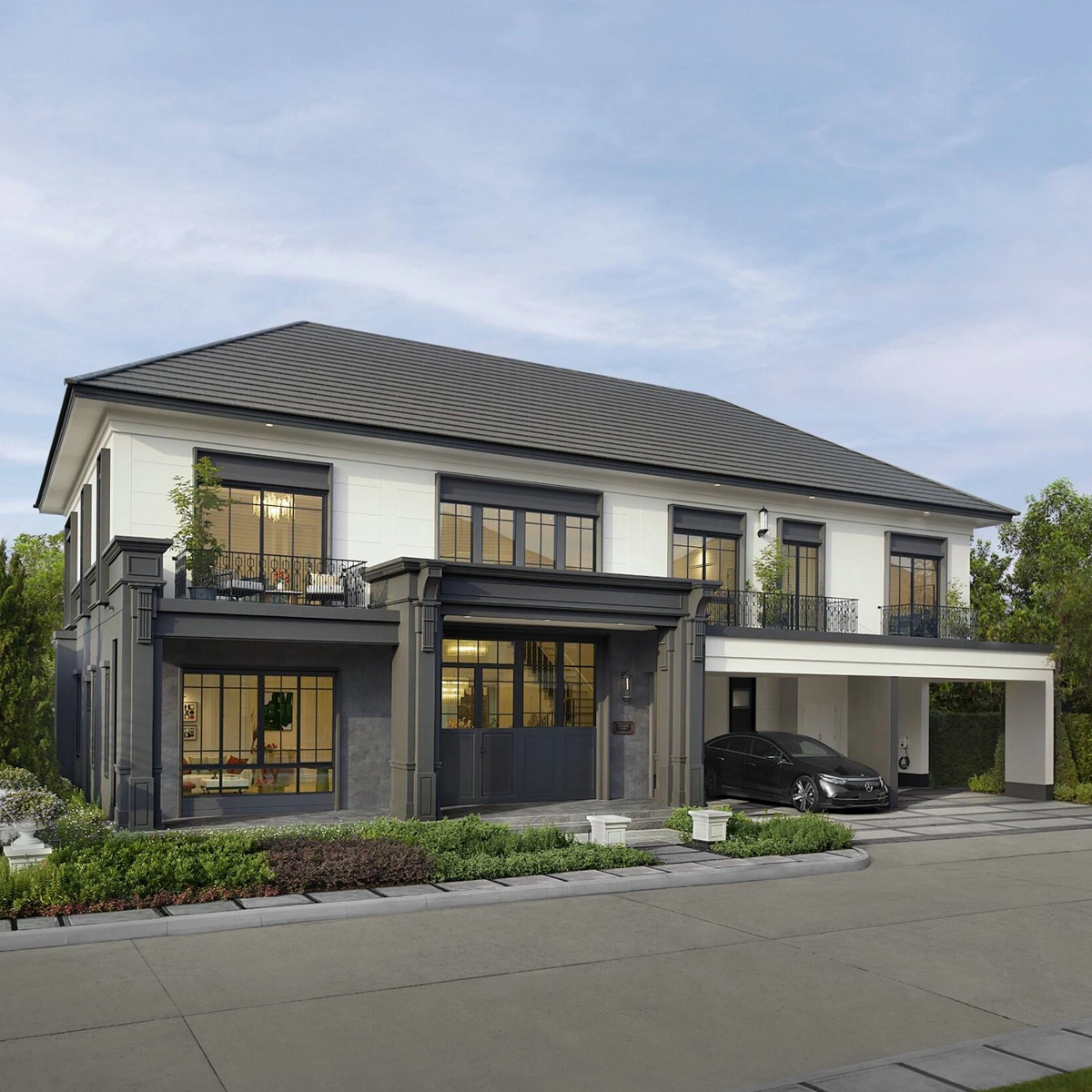 บ้านเดี่ยว เศรษฐสิริ ราชพฤกษ์ - สาย 1 เลขที่ 19/68 ทิศเหนือ บ้านหน้าสวน