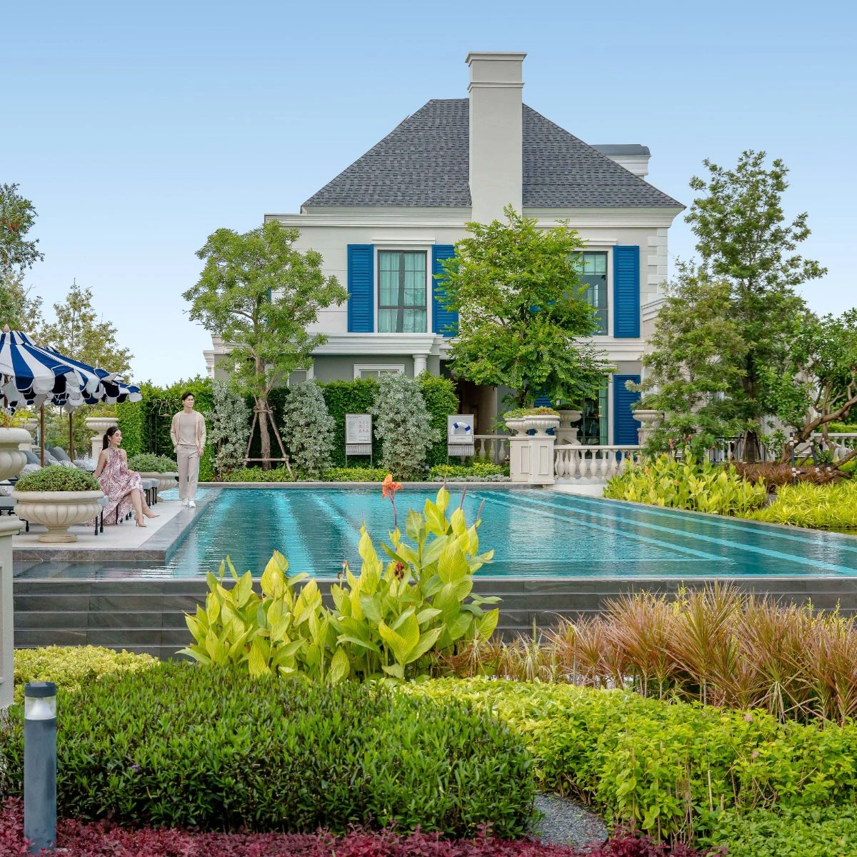 บ้าน เศรษฐสิริ วัชรพล - เทพรักษ์ เลขที่ 99/73 ทิศใต้ ใกล้คลับเฮาส์