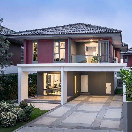 บ้าน เศรษฐสิริ วงแหวน - ลำลูกกา เลขที่ 87/111 ทิศใต้ บ้านฟังก์ชันครบ