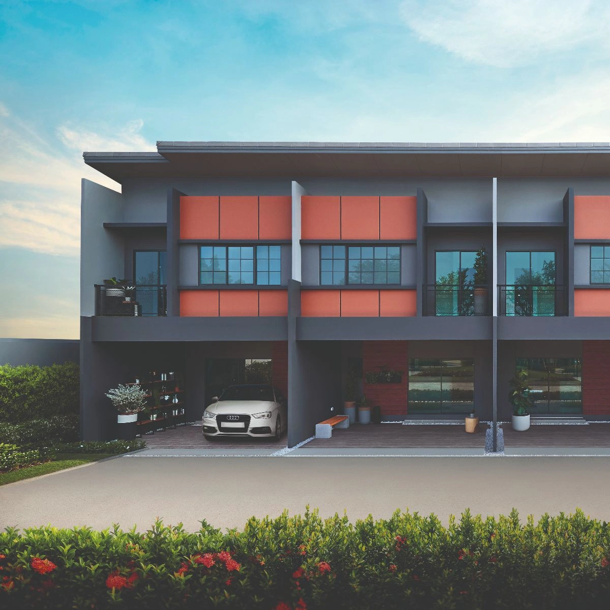 ทาวน์โฮม สิริ เพลส จรัญ - ปิ่นเกล้า เลขที่ 1232-3203 ทิศเหนือ โซนใหม่ แปลงกลาง