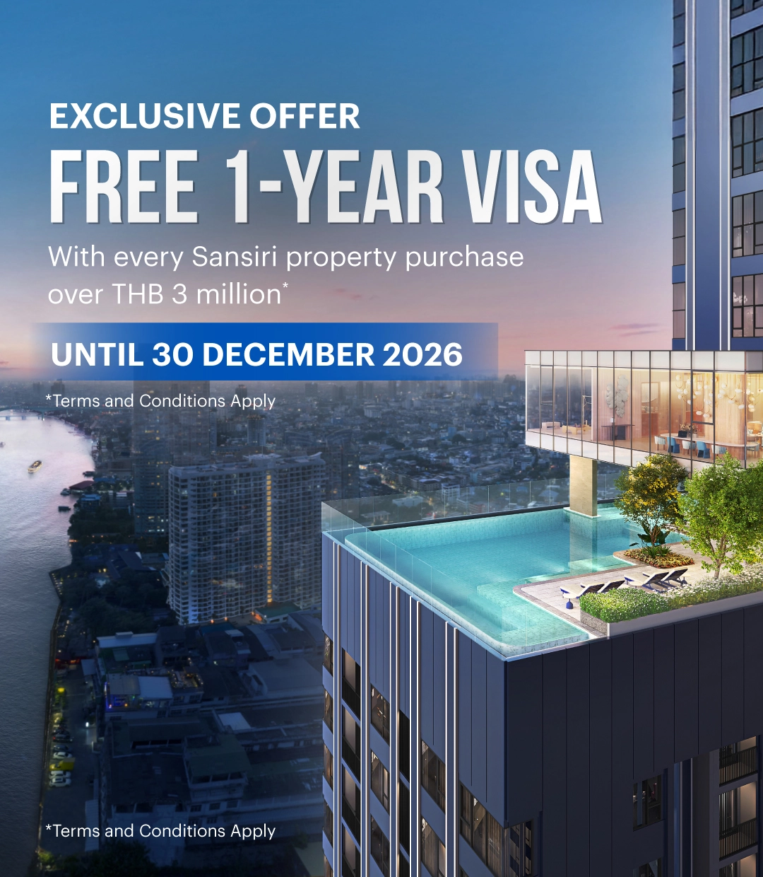 Sansiri Free 1 Year Visa