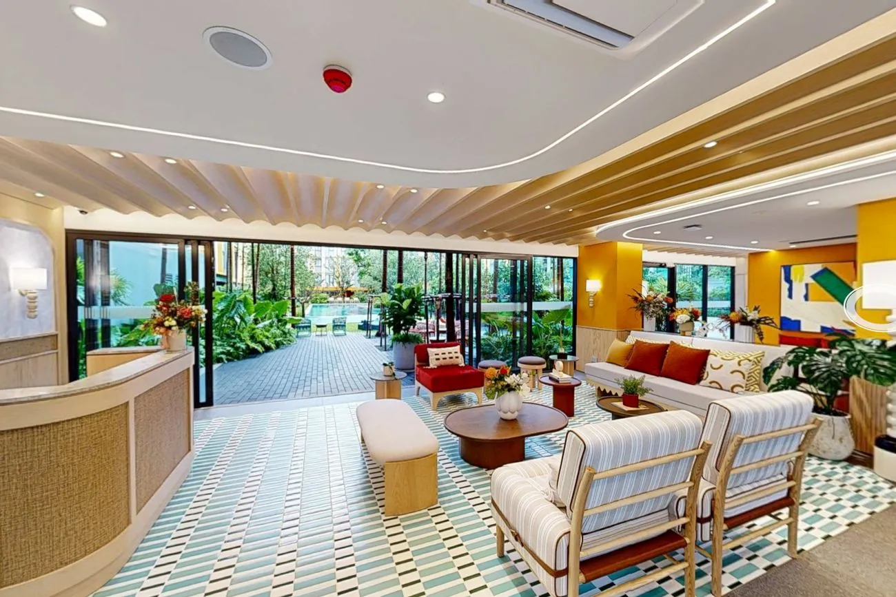 BLISSFUL LOBBY ; SUNRISE POOL ; CORAL GYM