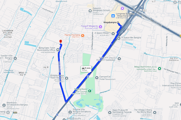 โครงการสิริ เพลส เมกาบางนา ห่างจากเมกาบางนา เพียง 9 นาที