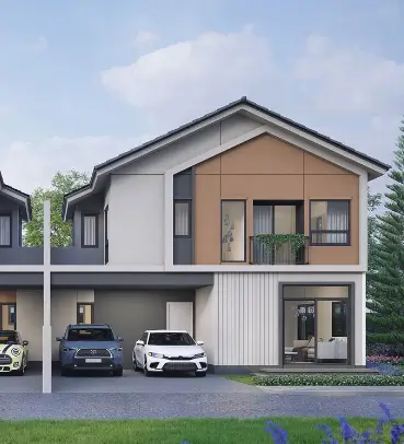 แบบบ้านแฝดสไตล์ Modern Barn House แบบบ้าน Glen