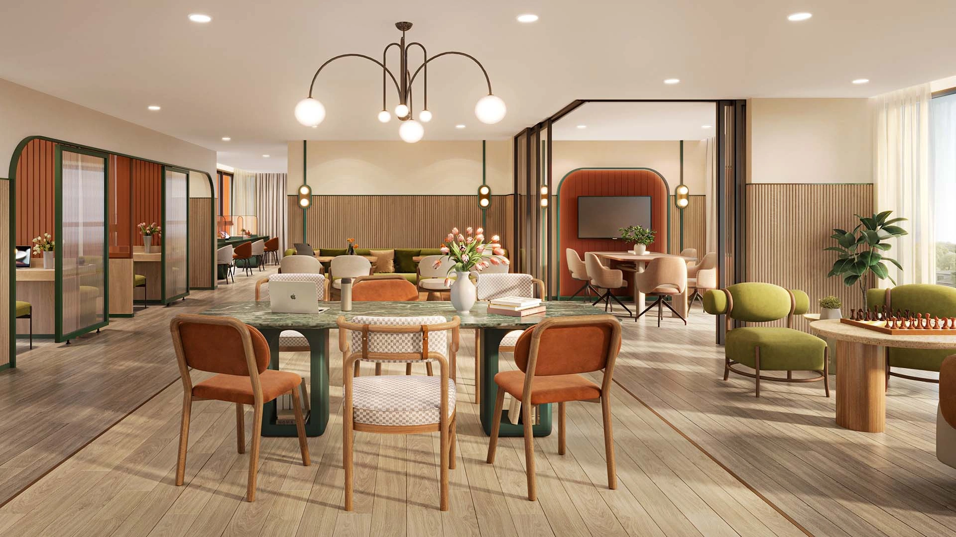 Co-working space & recreation area