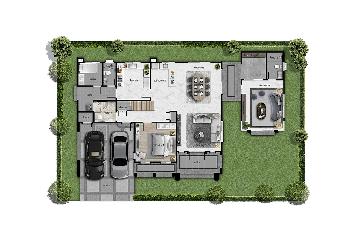 บ้านเดี่ยว เศรษฐสิริ ราชพฤกษ์ - นครอินทร์ เลขที่ 168/69 ทิศเหนือ บ้านใหญ่ แปลงมุม พร้อม Private Pavilion