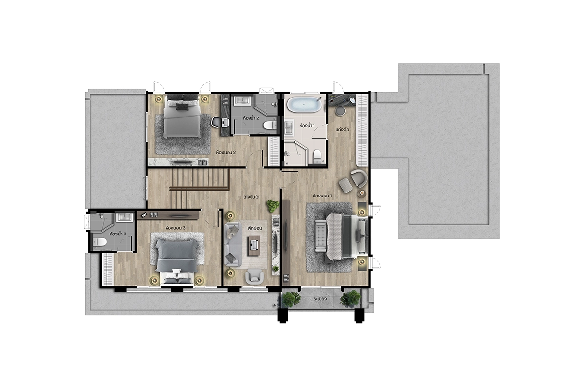 บ้านเดี่ยว เศรษฐสิริ ราชพฤกษ์ - นครอินทร์ เลขที่ 168/69 ทิศเหนือ บ้านใหญ่ แปลงมุม พร้อม Private Pavilion