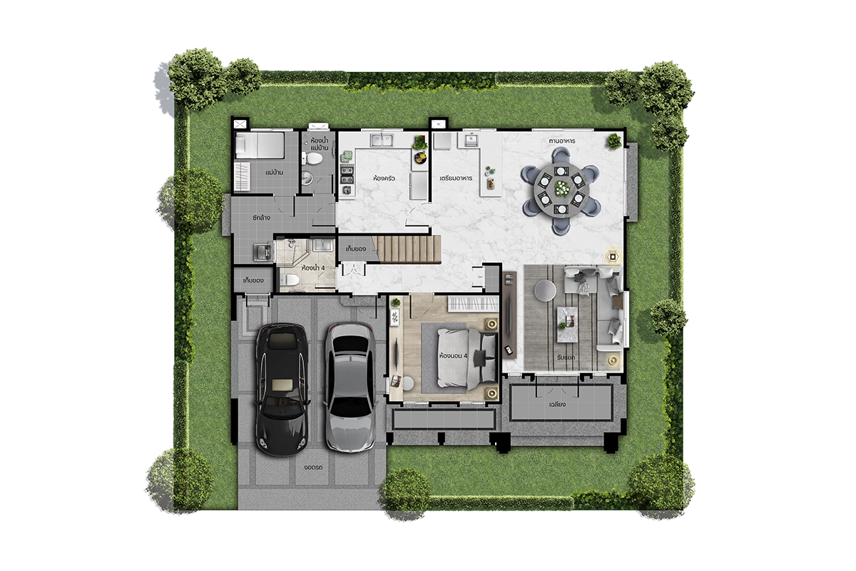 บ้านเดี่ยว เศรษฐสิริ ราชพฤกษ์ - นครอินทร์ เลขที่ 168/79 ทิศใต้ บ้านเดี่ยวใหญ่ใกล้คลับเฮาส์