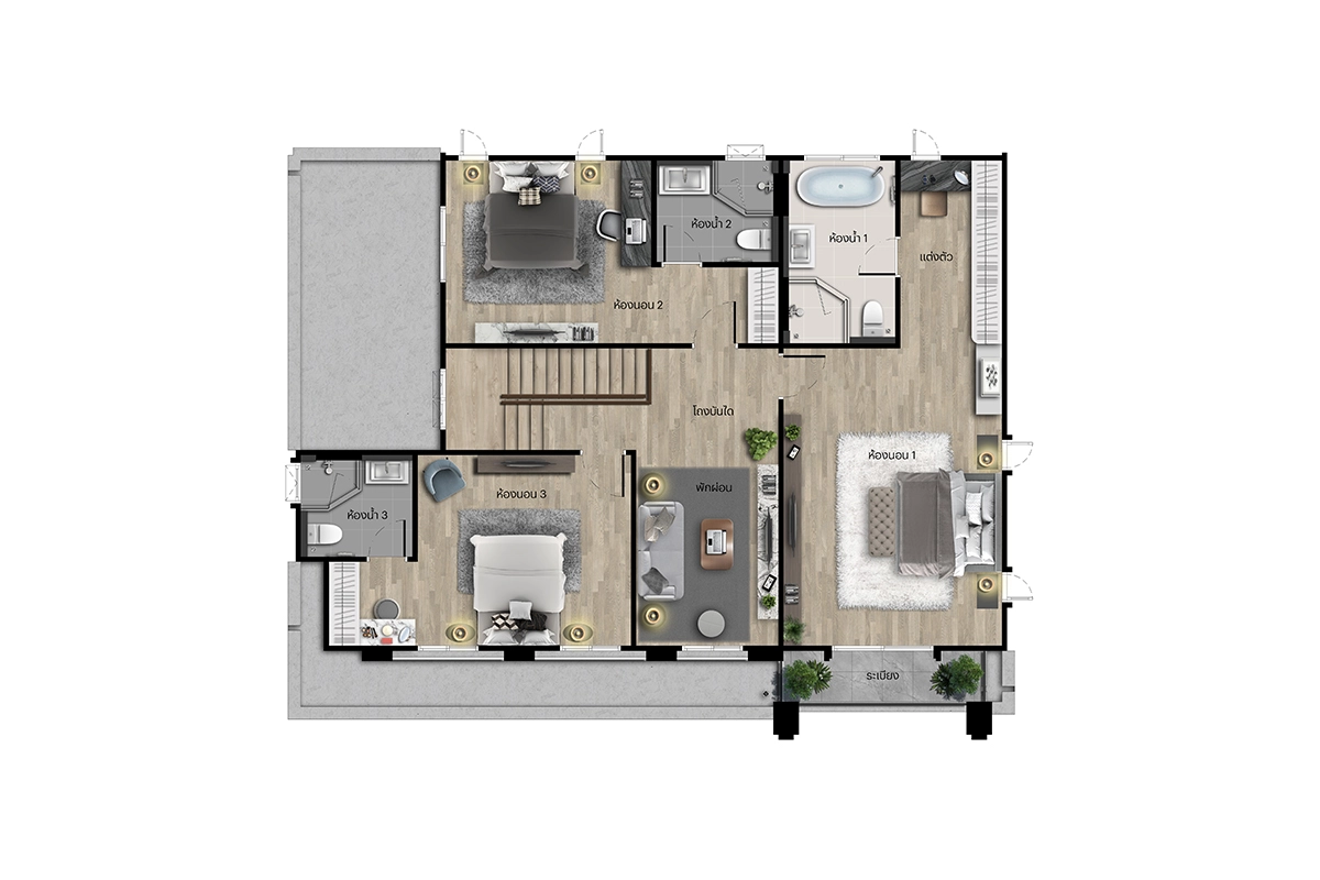 บ้านเดี่ยว เศรษฐสิริ ราชพฤกษ์ - นครอินทร์ เลขที่ 168/79 ทิศใต้ บ้านเดี่ยวใหญ่ใกล้คลับเฮาส์