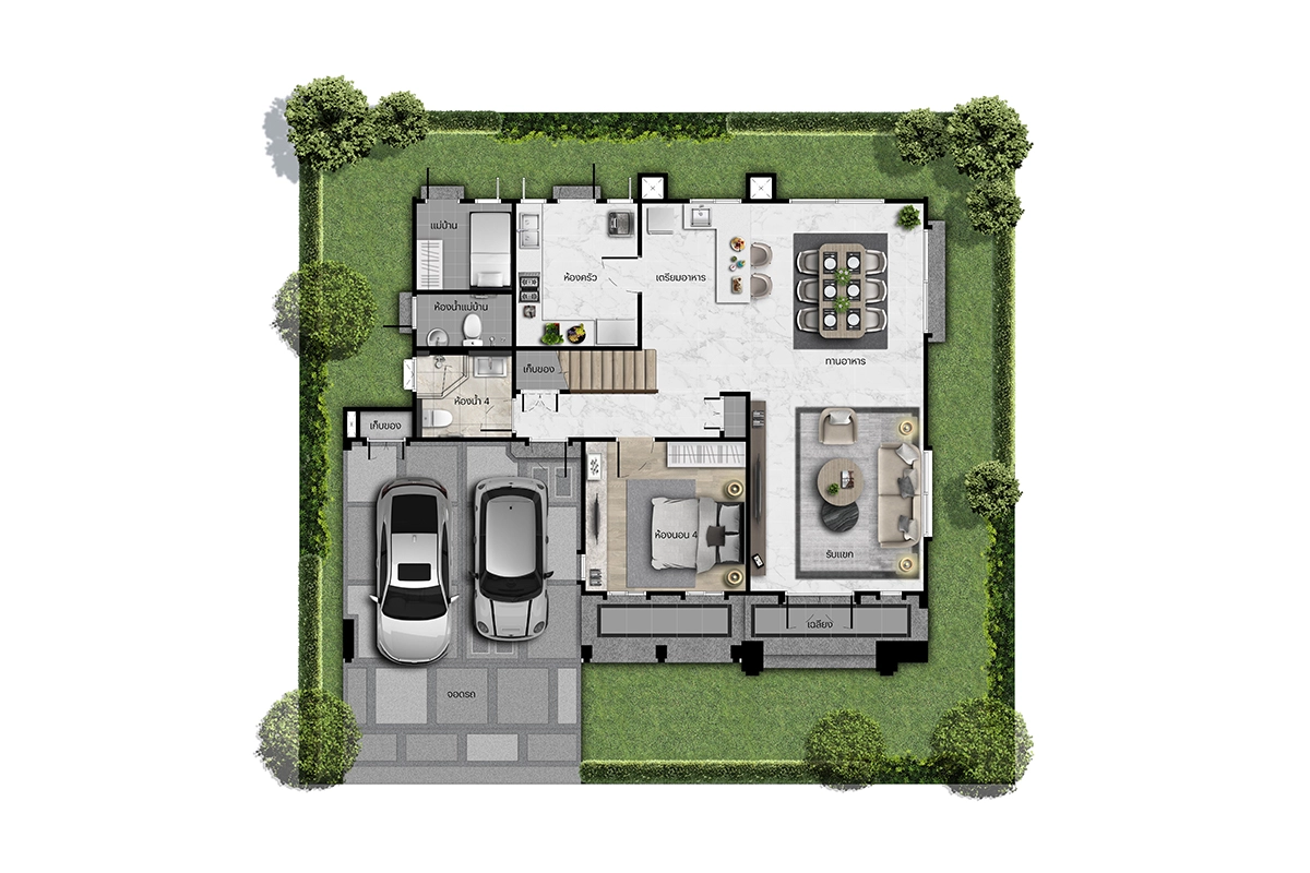 บ้านเดี่ยว เศรษฐสิริ ราชพฤกษ์ - นครอินทร์ เลขที่ 168/63 ทิศใต้ เฟสใหม่ โซนส่วนตัว